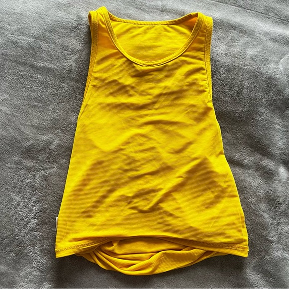 House of Harlow 1960 Ruched Sleeveless Crop Tank Top Blouse Golden Yellow New đź’› - Picture 9 of 15